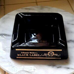 Vintage Ashtray Johnnie Walker Black Label Extra Special Aged 12 Years 1995 Blac